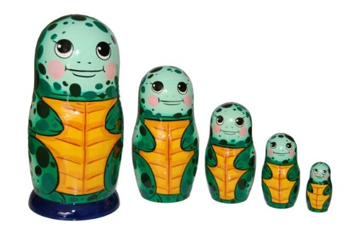 Amazon.co.jp: しあわせを運ぶウミガメ・マトリョーシカ 5個組 (大